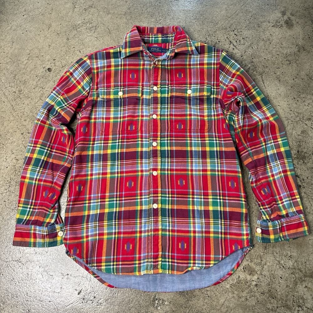 POLO Ralph Lauren plaid southwest button up dress shirt size S